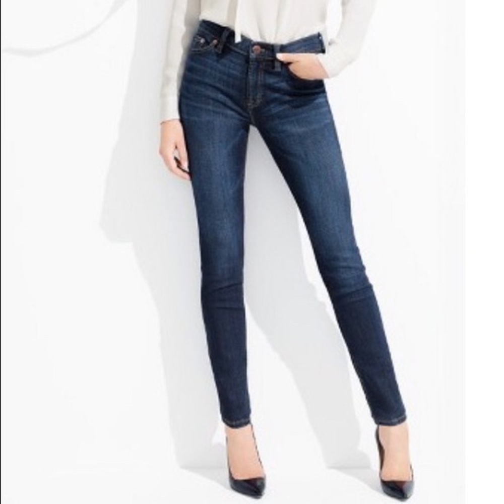 J. Crew 9” High Rise Toothpick Skinny Jeans, 32T